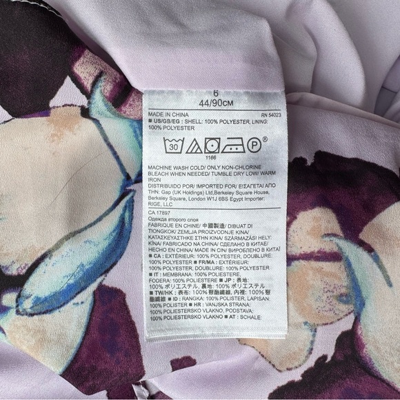 BANANA REPUBLIC Purple Floral Dress 6 - Picture 7 of 7